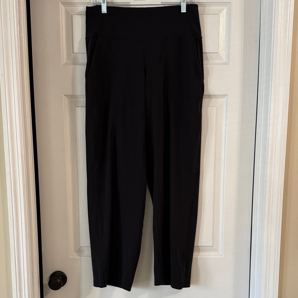 Lululemon Athletica Black Wide-Legged Pants with cargo pockets.